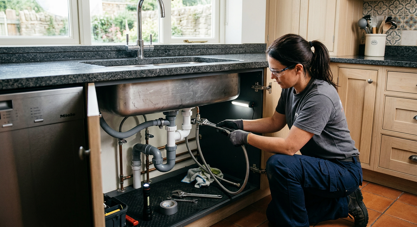 Installation plomberie cuisine avec pose d'évier à Malakoff