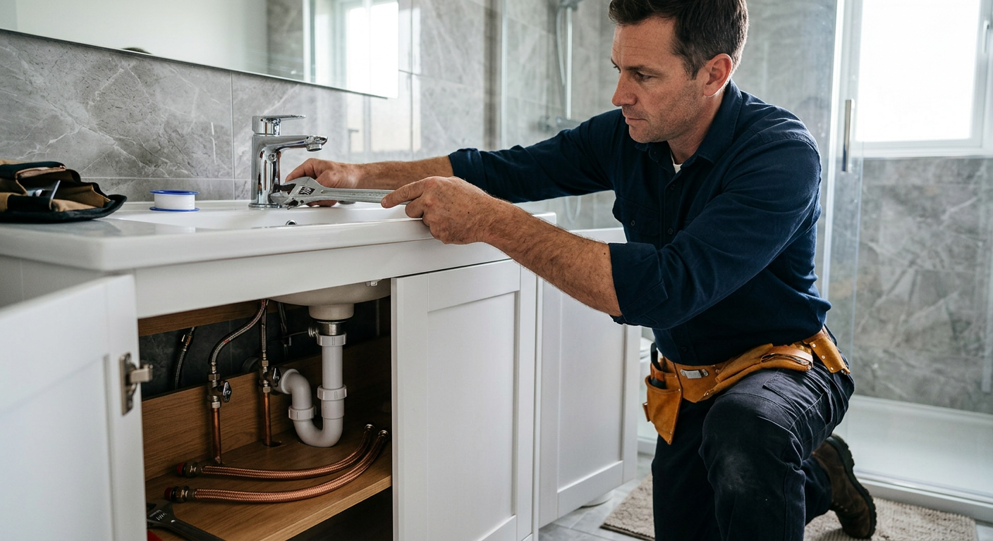 Pose de mitigeur chromé par un plombier à Malakoff